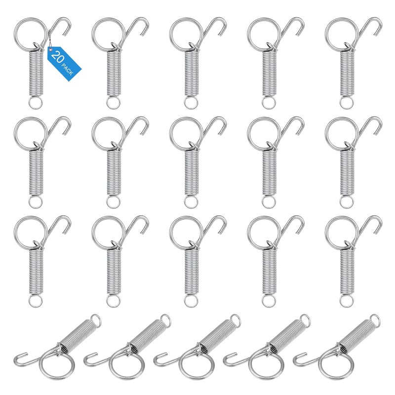 LiStarUs 20 Pack Spring Door Latch for Rabbit Cages, Multi-Functional Metal Pet Spring Door Latch Lock for Fixing Birds Small Animal, Chicken, Dog, Cat, Parrot, Guinea Pig, Squirrel Cages Clips - Image 1